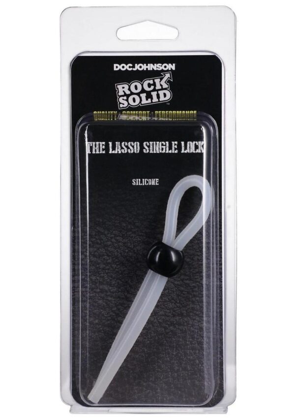 Rock Solid The Lasso Single Lock Adjustable Silicone Cock Tie - White