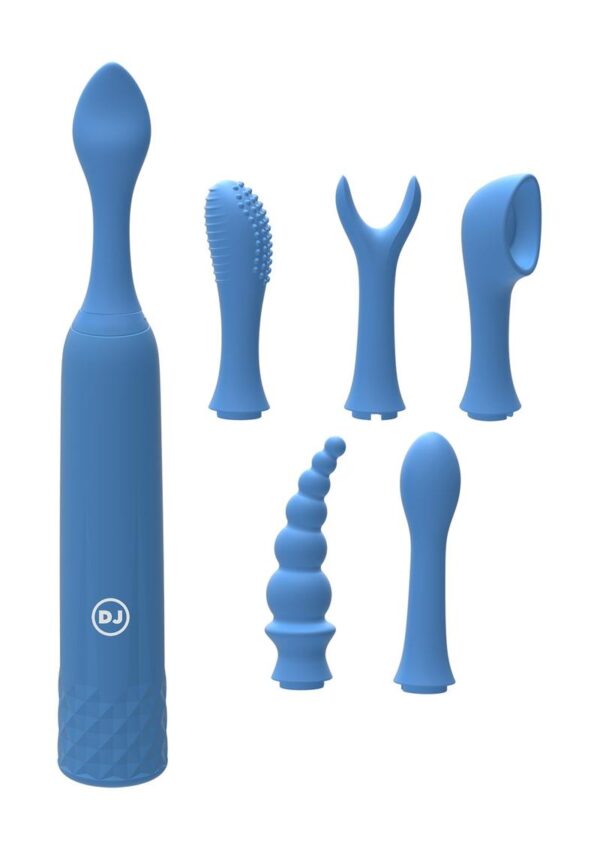 iVibe Select iQuiver Silicone Vibrator (7 Piece Kit) - Periwinkle - Image 2