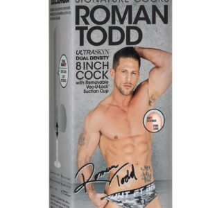 Signature Cocks Ultraskyn Roman Todd Dildo with Removable Suction Cup 8in - Vanilla