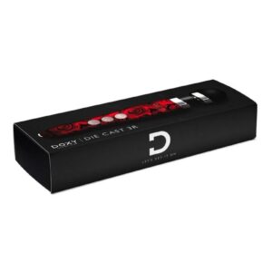 Doxy Die Cast 3R Wand Rechargeable Vibrating Body Massager - Rose Pattern Red/Black