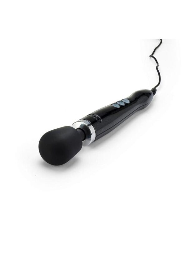 Doxy Die Cast Wand Metal Plug-In Vibrating Body Massager - Black - Image 3