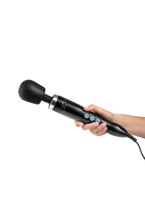 Doxy Die Cast Wand Metal Plug-In Vibrating Body Massager - Black - Image 4