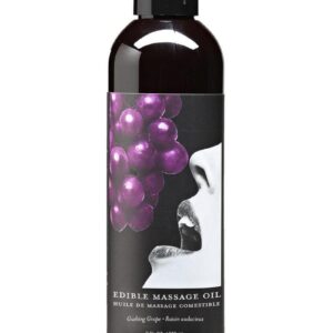 Earthly Body Hemp Seed Edible Massage Oil Gushing Grape 8oz
