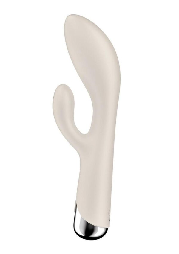 Satisfyer Spinning Rabbit 1 Rechargeable Silicone Rabbit Vibrator - Beige - Image 2