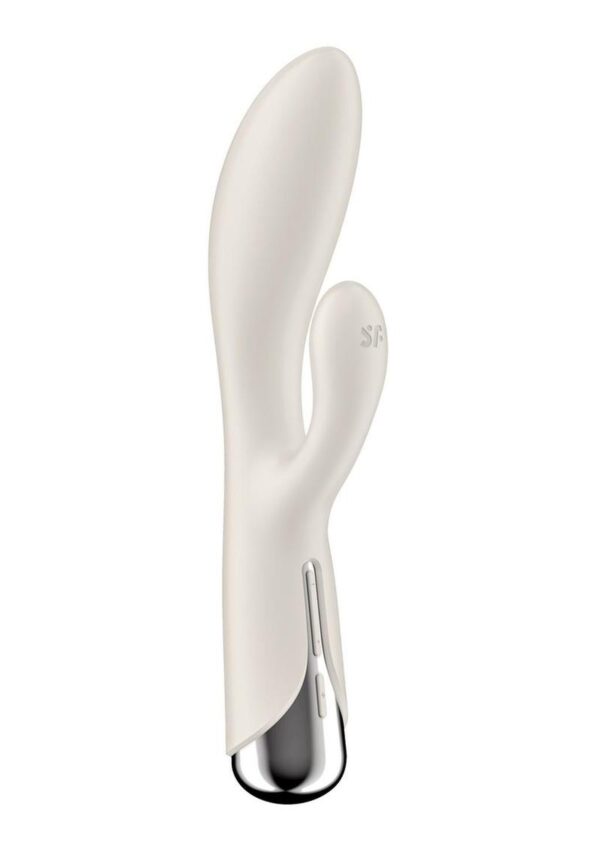 Satisfyer Spinning Rabbit 1 Rechargeable Silicone Rabbit Vibrator - Beige - Image 3