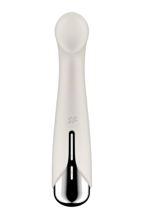 Satisfyer Spinning G-Spot 1 Rechargeable Silicone Vibrator - Beige - Image 3