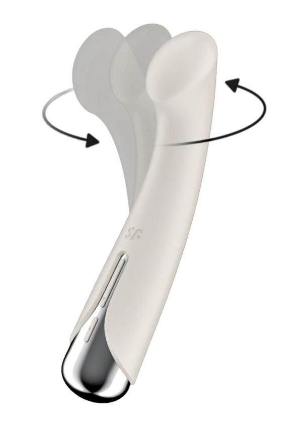 Satisfyer Spinning G-Spot 1 Rechargeable Silicone Vibrator - Beige - Image 4