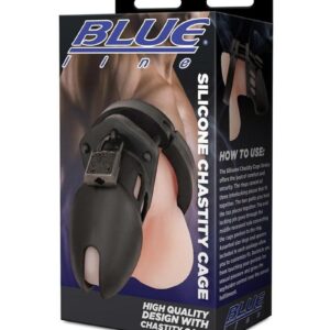 Silicone Chastity Cage - Black