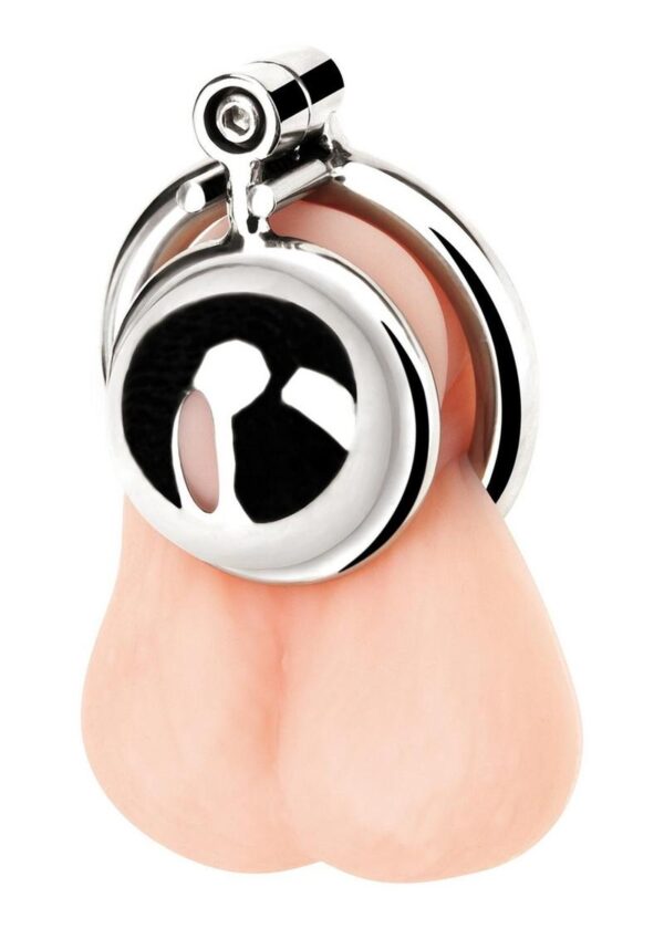 Blue Line Mini Cock Micro Chastity Cage - Stainless Steel - Image 2