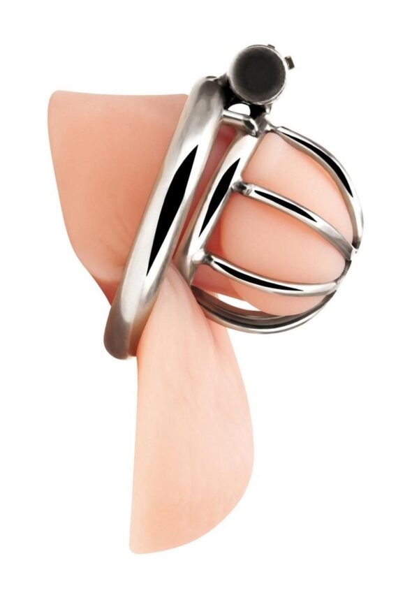 Blue Line Little Cock Chastity Cage - Stainless Steel - Image 3