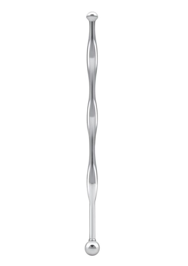 Blue Line Wavy Urethral Sound 6in - Stainless Steel - Image 2