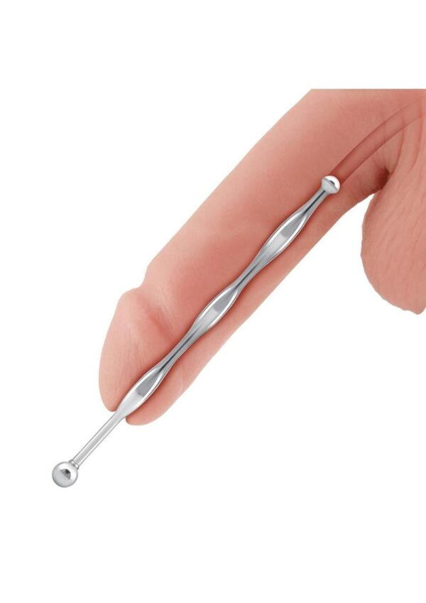 Blue Line Wavy Urethral Sound 6in - Stainless Steel - Image 3