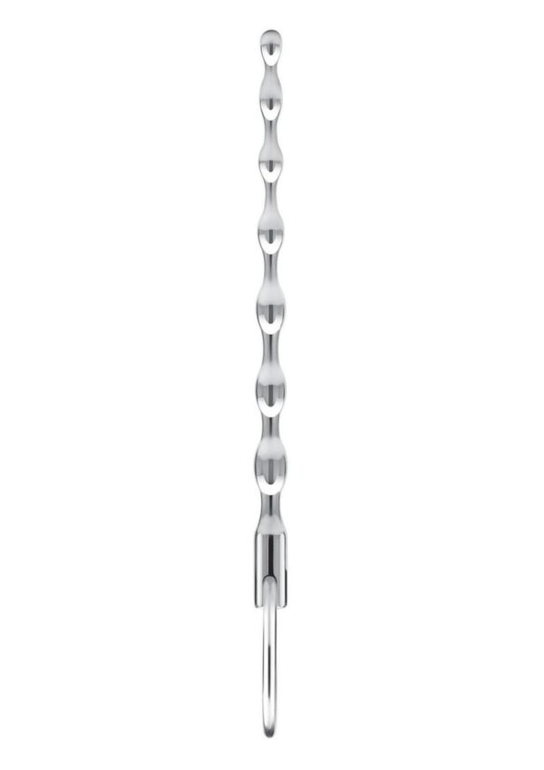 Blue Line Ribbed Urethral Sound 4.25in - Stainless Steel - Image 3