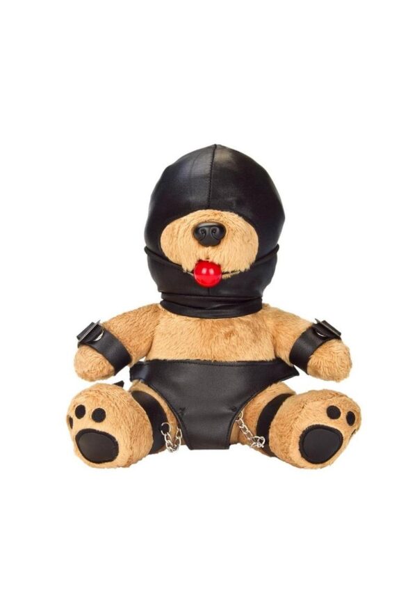 Bondage Bearz Gary Gag Ball Stuffed Animal - Brown/Black - Image 2