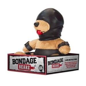 Bondage Bearz Gary Gag Ball Stuffed Animal - Brown/Black