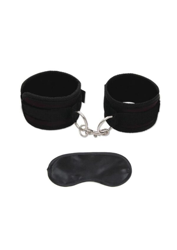 Lux Fetish Quality Love Cuffs Adjustable - Black - Image 3