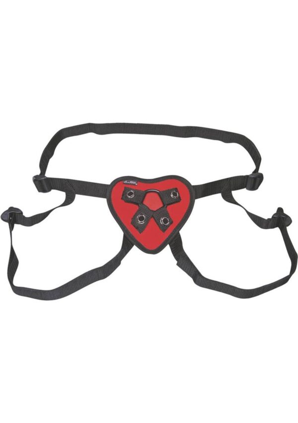 Lux Fetish Red Heart Strap-On Harness Adjustable - Image 2
