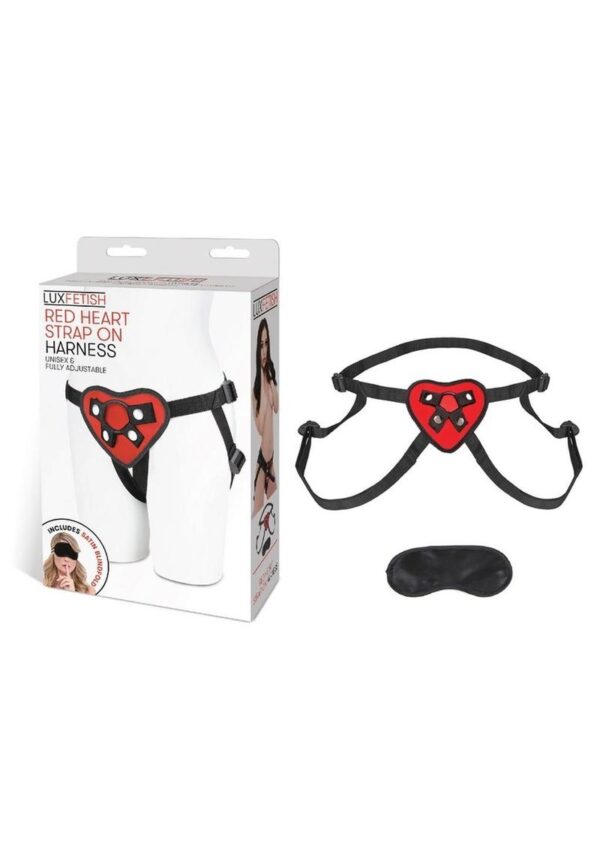 Lux Fetish Red Heart Strap-On Harness Adjustable - Image 3