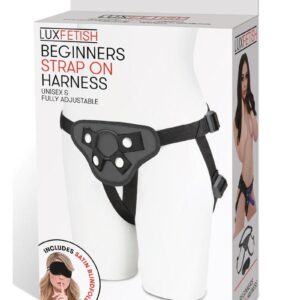 Lux Fetish Beginners Strap-On Harness Adjustable - Black