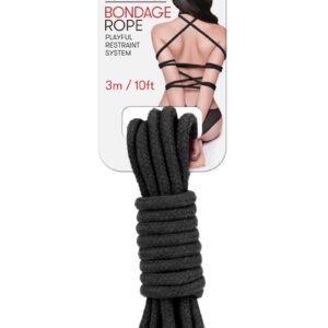 Lux Fetish Bondage Rope 10ft - Black