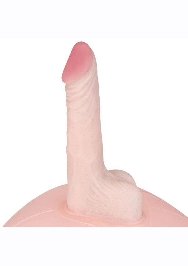 Lux Fetish Inflatable Sex Ball with Vibrating Realistic Dildo and Remote Control - Pink - Image 3