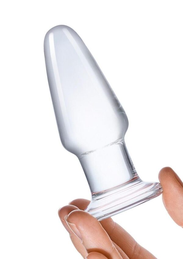 Glas Glass Butt Plug 3.5in - Clear - Image 2