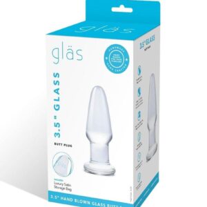 Glas Glass Butt Plug 3.5in - Clear