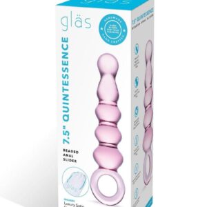 Glas Quintessence Beaded Anal Slider - Pink