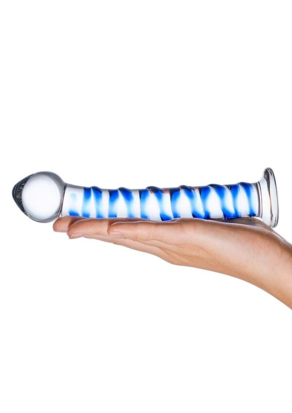 Glas Blue Spiral Glass Dildo - Image 4