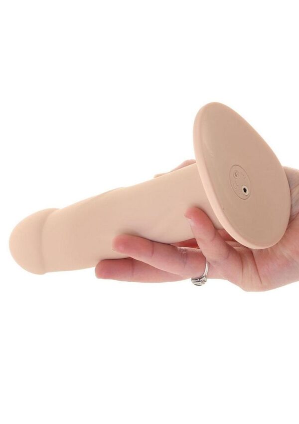 Pegasus Realistic Silicone Rechargeable Dildo and Adjustable Harness Set with Remote Control 8in - Vanilla - Image 4