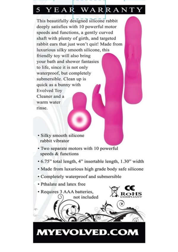 Sugar Bunny Silicone Vibrator - Pink - Image 4