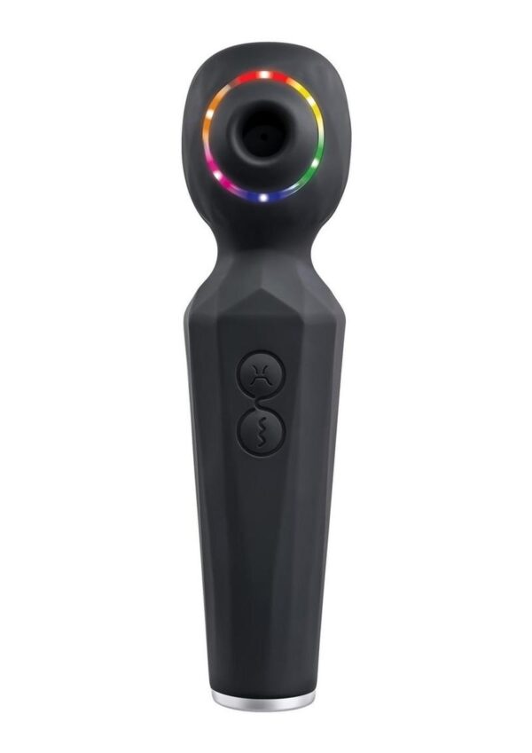 Rainbow Sucker Rechargeable Silicone Wand Vibrator - Image 2