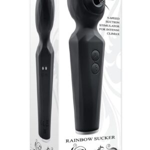 Rainbow Sucker Rechargeable Silicone Wand Vibrator