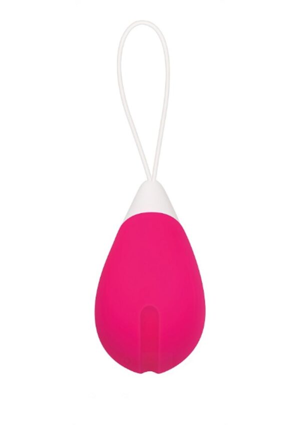 Rechargeable Silicone Egg Vibrator with Remote Control - Pink - Image 2