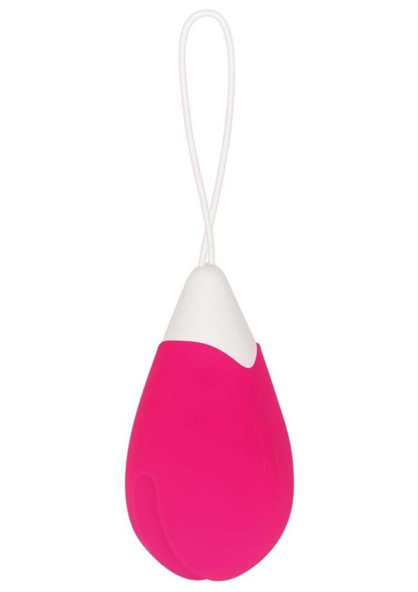 Rechargeable Silicone Egg Vibrator with Remote Control - Pink - Image 3