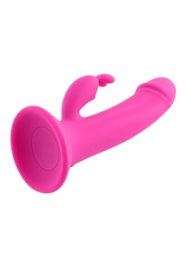 Somebunny to Love Rechargeable Silicone Rabbit Vibrator - Pink - Image 3