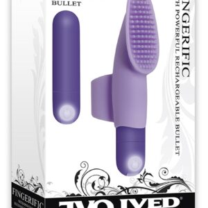 Fingerific Rechargeable Silicone Finger Vibrator - Purple