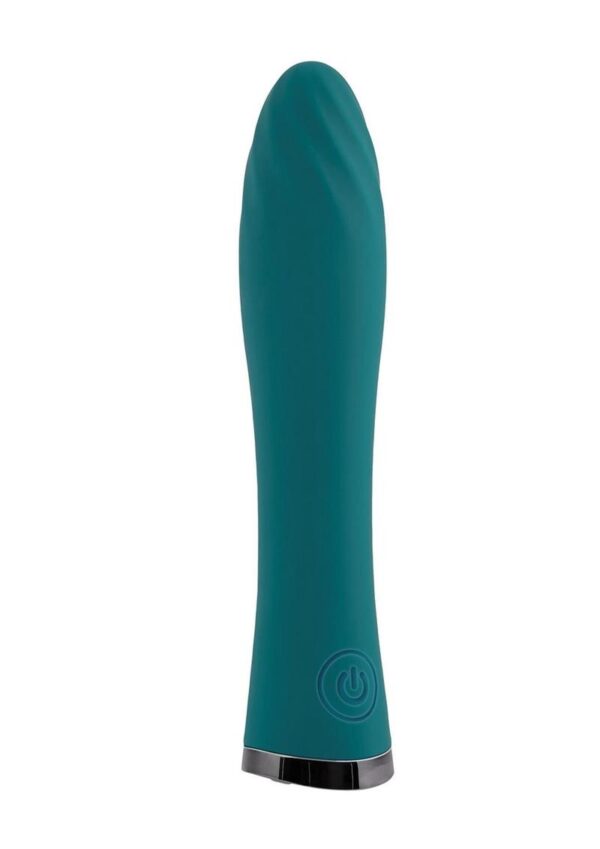 Ultra Wave Rechargeable Silicone Vibrator - Teal - Image 3