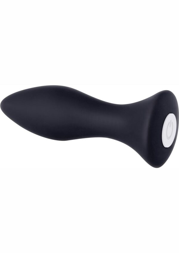 Mighty Mini Rechargeable Silicone Anal Plug with 20 Functions and Speeds - Black - Image 2