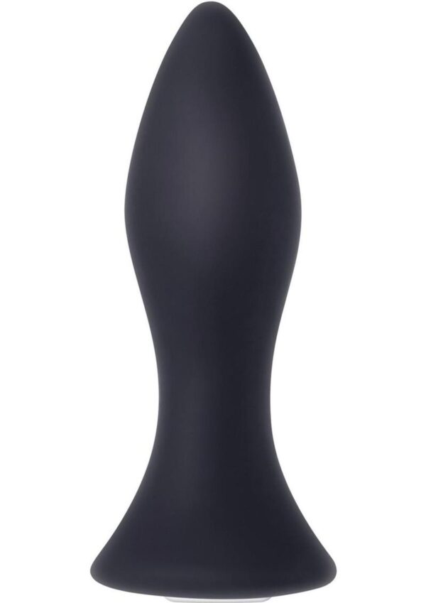 Mighty Mini Rechargeable Silicone Anal Plug with 20 Functions and Speeds - Black - Image 3