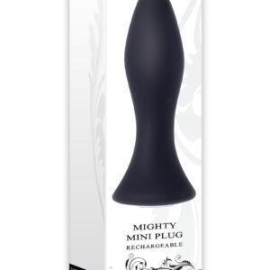 Mighty Mini Rechargeable Silicone Anal Plug with 20 Functions and Speeds - Black