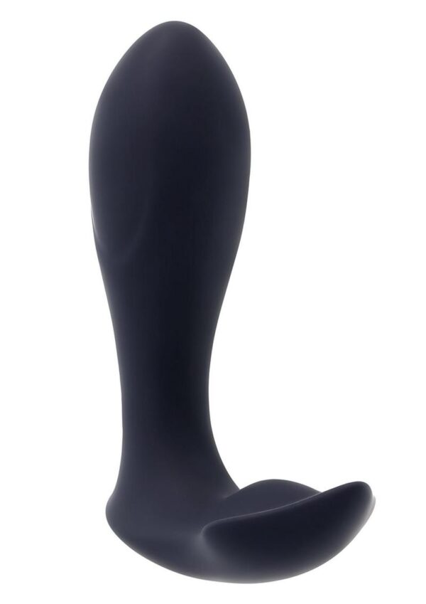 Take Me Out Rechargeable Silicone Dual Vibrator with Remote Control - Black - Image 2