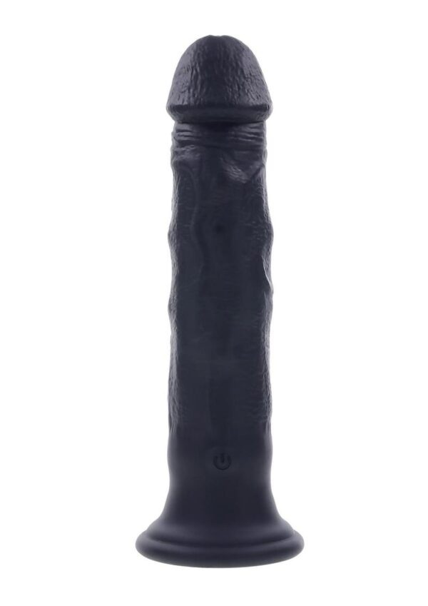 Black Thunder Rechargeable Silicone Dildo with Remote Control - Black - Image 2