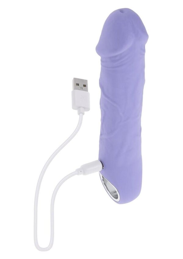 Purple Fantasy Rechargeable Silicone Vibrator - Purple - Image 4