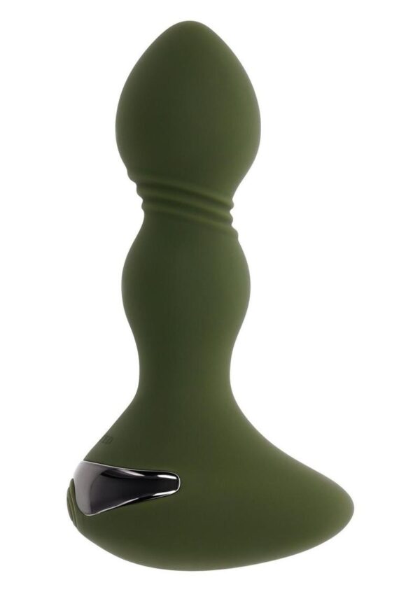 Lieutenant Rechargeable Silicone Anal Plug - Green - Image 2