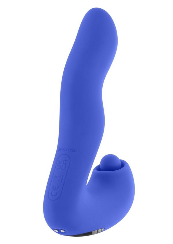 Tappity Tap Rechargeable Silicone Vibrator - Blue - Image 2