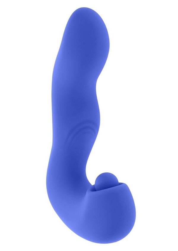 Tappity Tap Rechargeable Silicone Vibrator - Blue - Image 3
