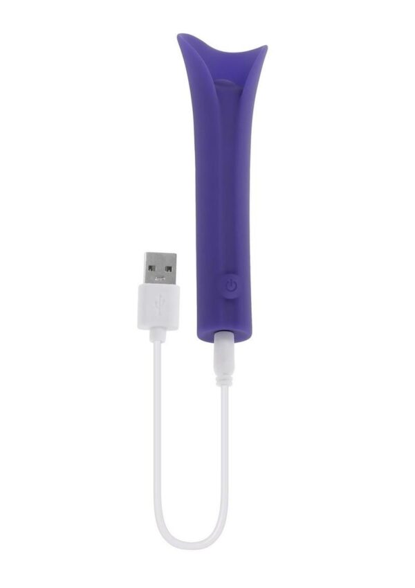 Full Coverage Rechargeable Silicone Bullet - Purple - Image 4