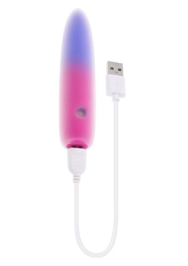 Paradise Rechargeable Silicone Bullet Vibrator - Pink/Purple - Image 4