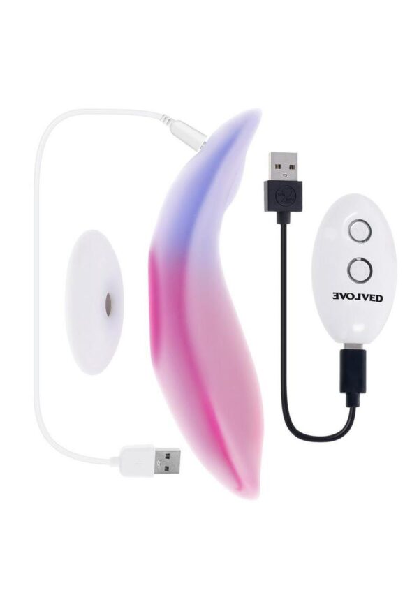 Paradise Rechargeable Silicone Panty Vibe - Pink/Purple - Image 4